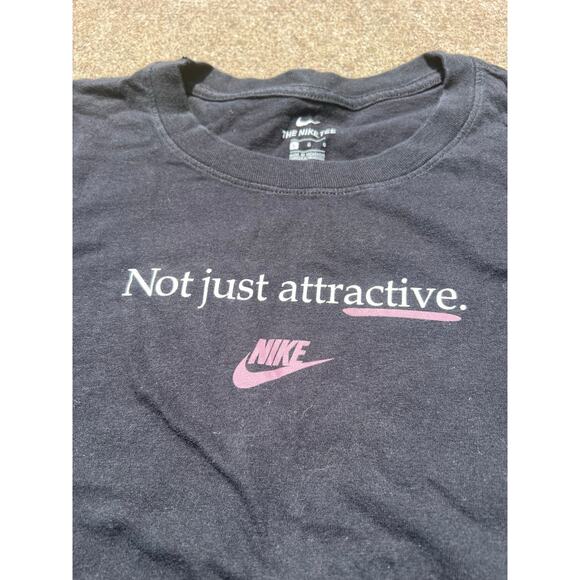 Vtg Nike Blouse Women Sz Large Black Graphic Crewneck Short Sleeve Shirt Casual - Picture 3 of 6